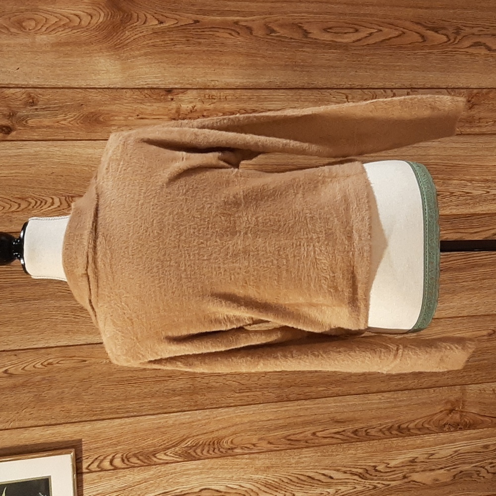 🥀🍋NWT/NWOT Promesa Brown Fuzzy Collared Cardigan (S)🥀 - Picture 6 of 8